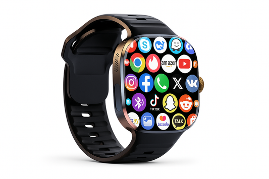 Smartwach M99, Android, Chip, Cámara Giratoria Negro Silicona Negro Negro